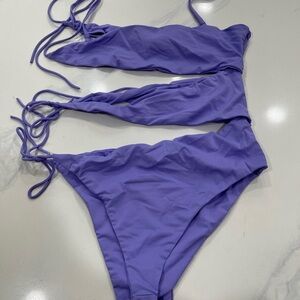 Stylish Purple One-Piece Swimsuit